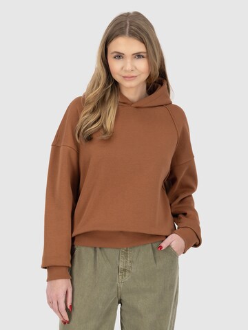 Sweat-shirt 'JessyAK' Alife and Kickin en marron : devant