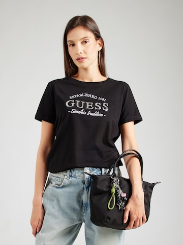 GUESS Μπλουζάκι 'NINA' σε μαύρο: μπροστά