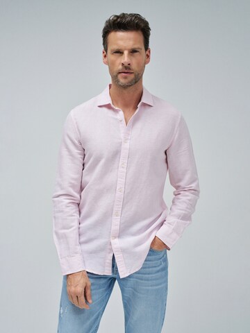 Coupe regular Chemise 'Birmingham' Salsa Jeans en rose : devant