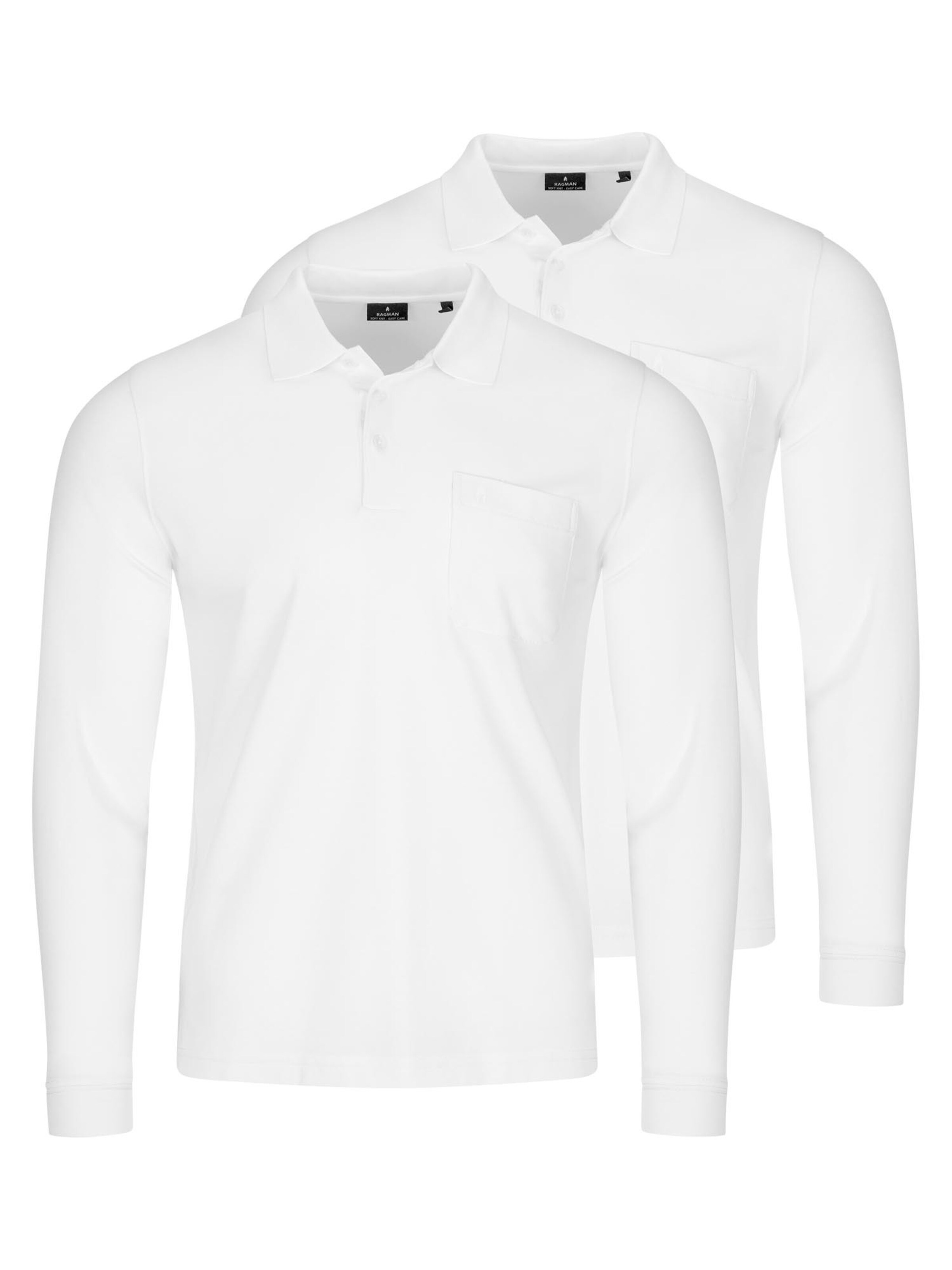 Ragman Shirt 'Basic' in White: front