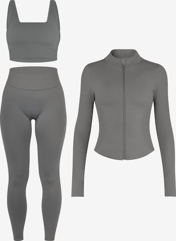 Circle Five Sportanzug 'Scrunch Shape' in Grau: Vorderseite