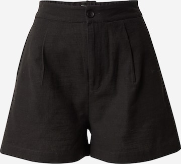 Thinking MU Regular Pleat-Front Pants 'NARCISO' in Black: front