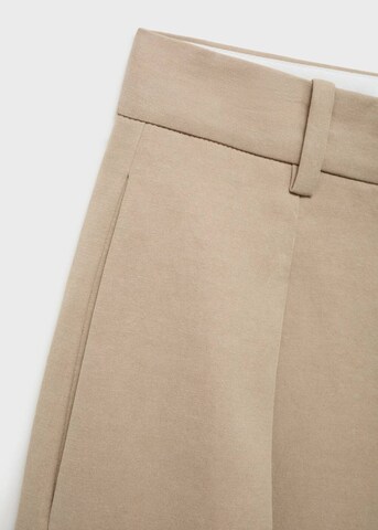 MANGO Baggy Pleated Pants 'Olivia' in Brown