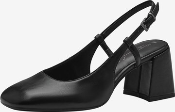 TAMARIS Slingback Pumps in Black: front