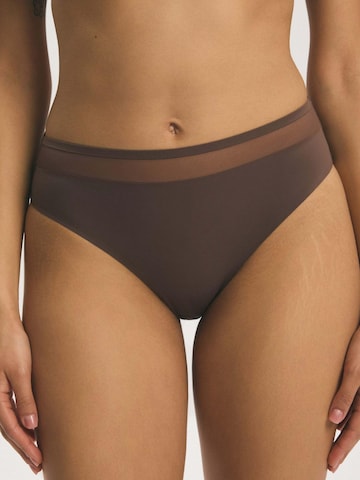 ESOTIQ - Panti 'Slip Basic, nahtlos, glatte Microfaser, transparent' en marrón