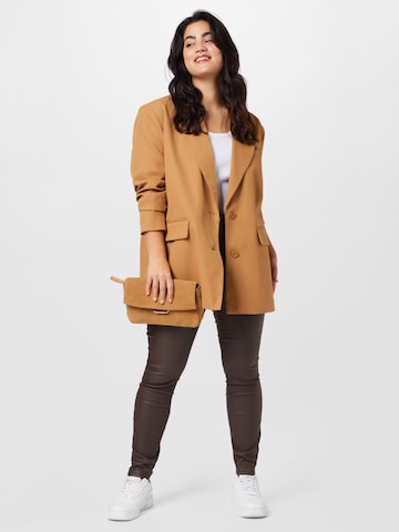 Noisy May Curve Blazer 'Milla' in Brown