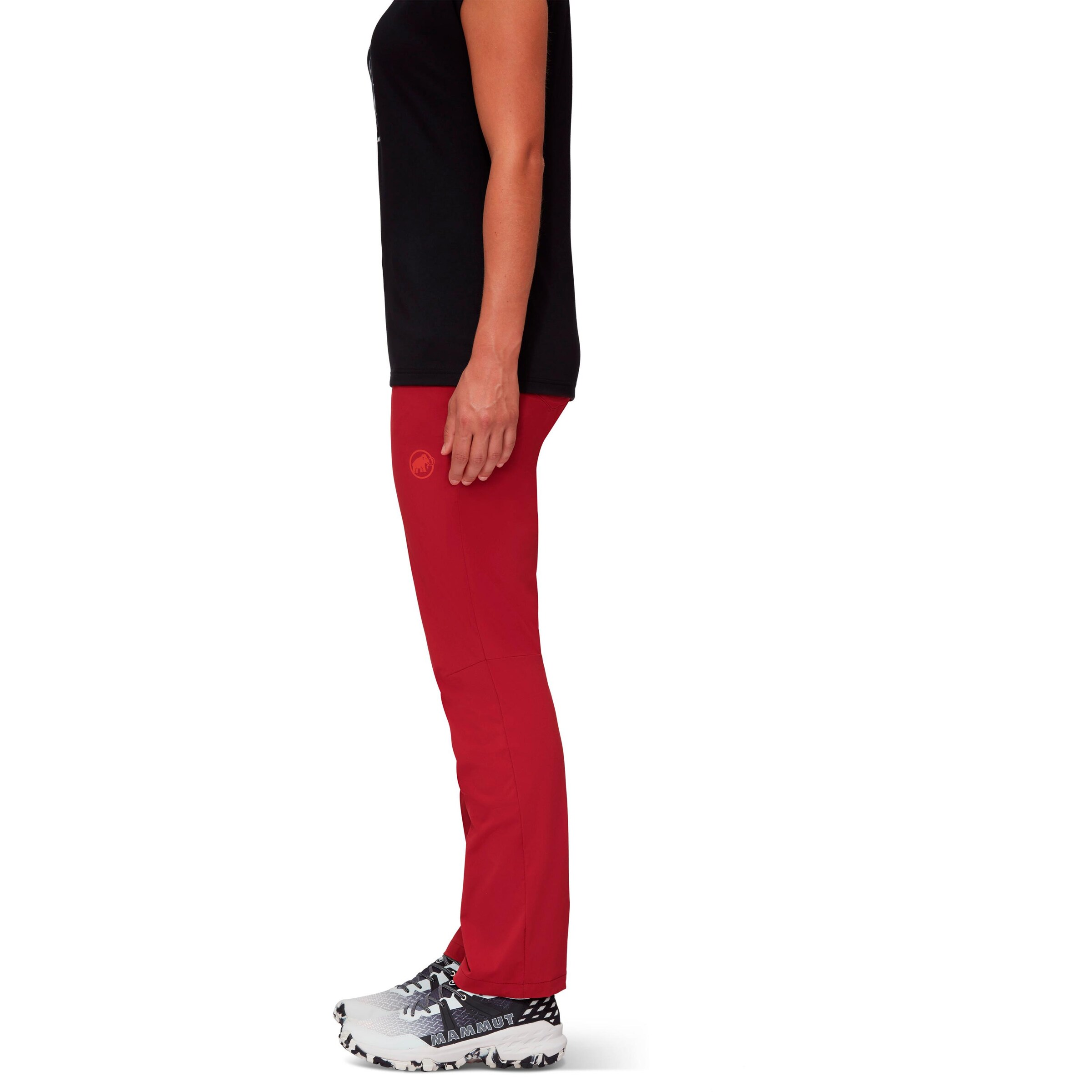 MAMMUT Regular Outdoor Pants 'Runbold' in Red