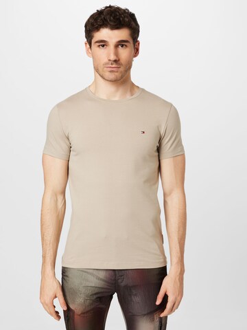 TOMMY HILFIGER Slim fit Μπλουζάκι σε γκρι: μπροστά