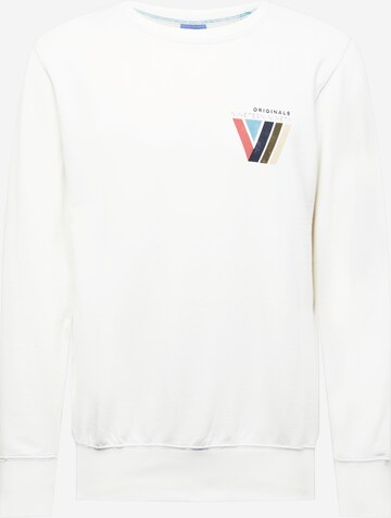 JACK & JONES Sweatshirt 'CLAYTON' in Weiß: front