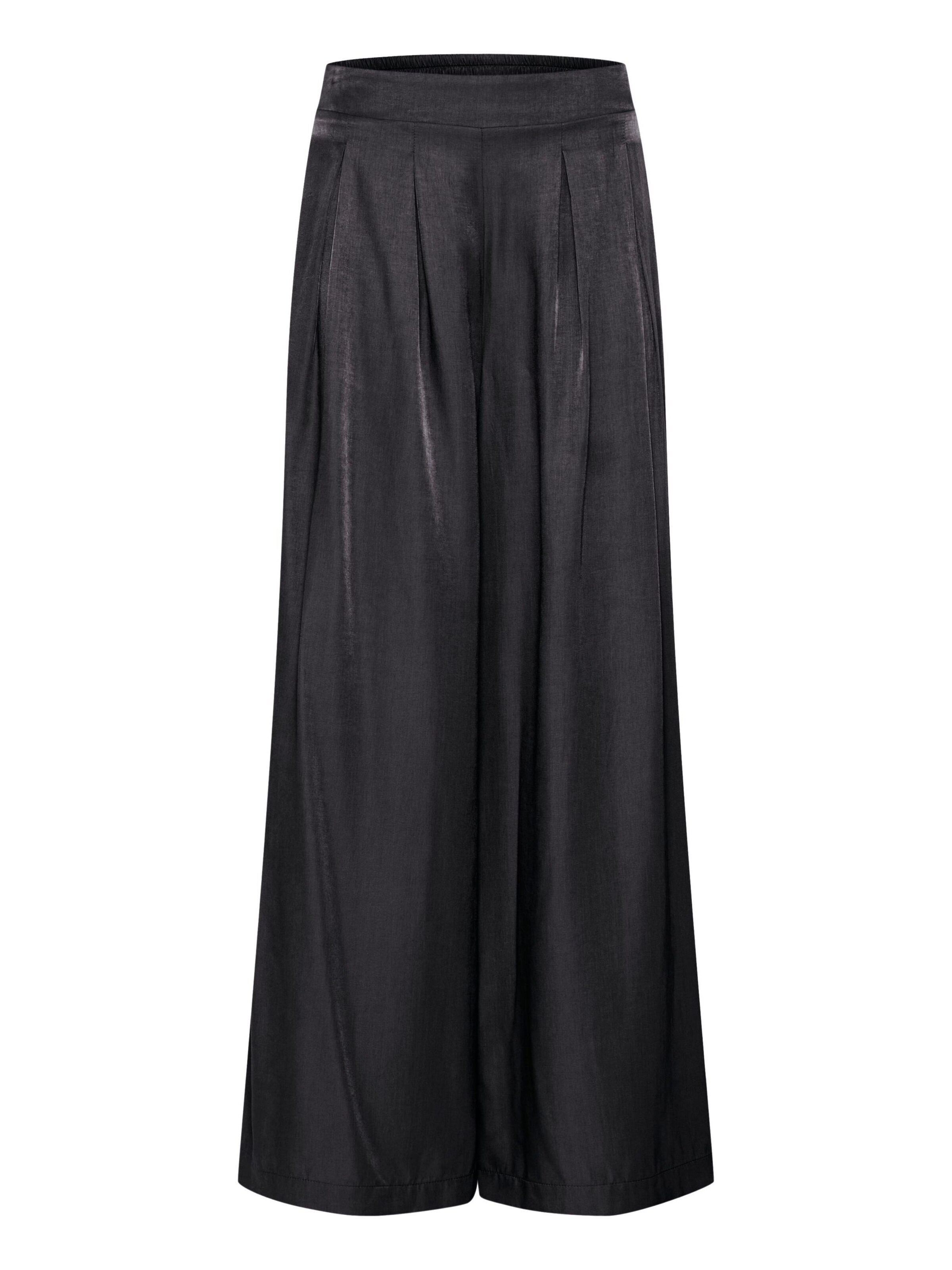 Fransa Wide Leg Hose 'Mya Pa 2' in Schwarz: Vorderseite