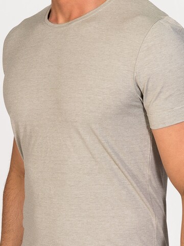 zd ZERO DEFECTS Undershirt 'Crew-Neck T-shirt Soya Yarn' in Grey