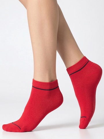 footstar Füßlinge 'Ringel'‌‌‌‌‌‌‌‌‌ in Rot