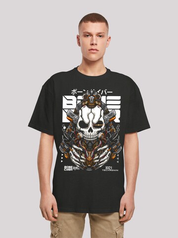 T-Shirt 'Bone Cyber Techronin CYBERPUNK STYLES' F4NT4STIC en noir : devant