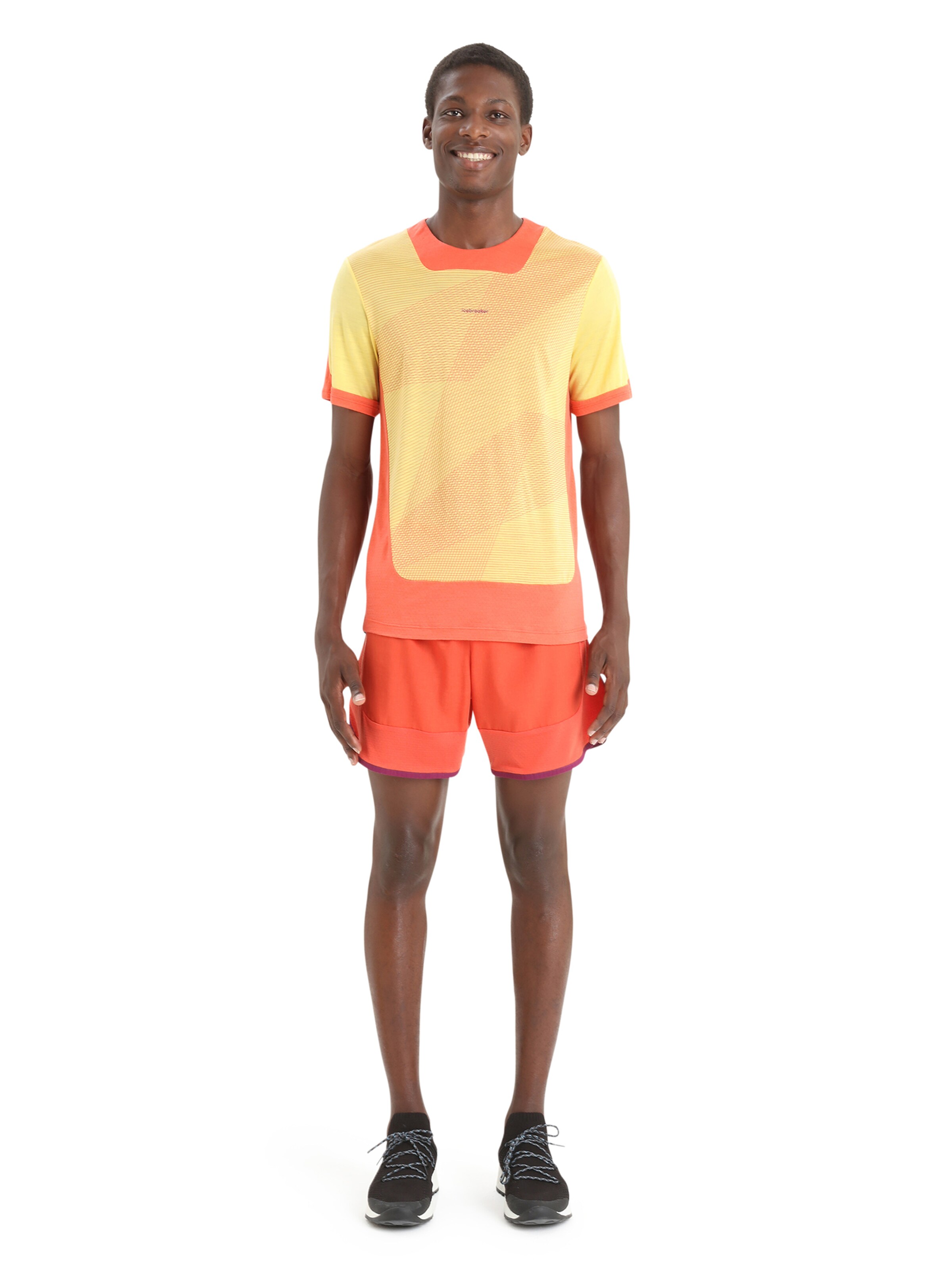 ICEBREAKERTehnička sportska majica 'GEODETIC' - narančasta boja