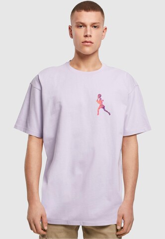 T-Shirt 'Tennis Woman Silhouette' Merchcode en violet : devant