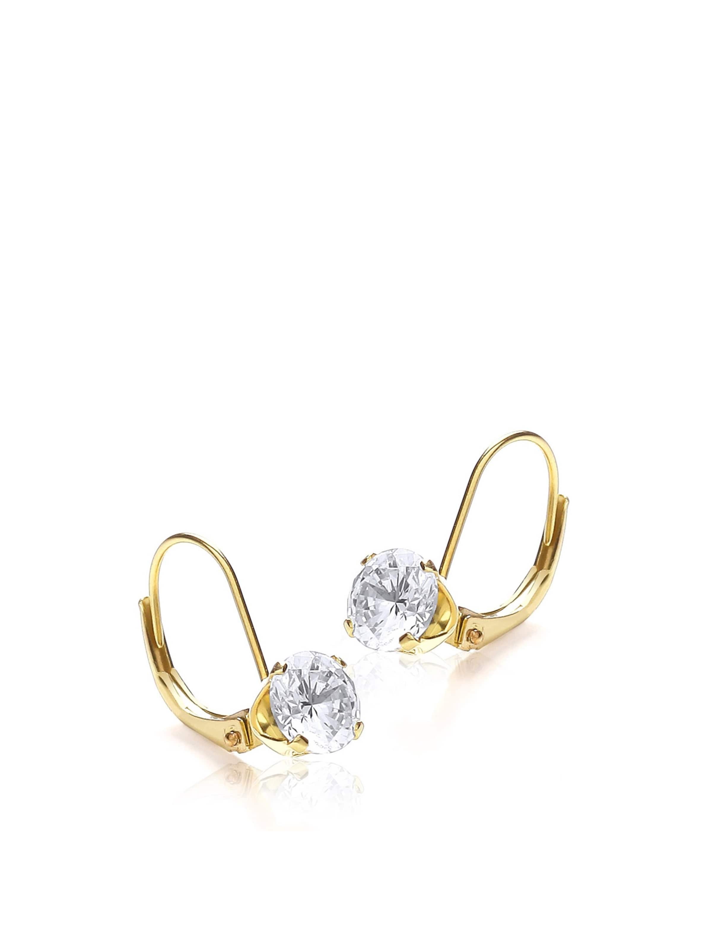 Lucardi Earrings 'Klassisch' in Gold: front