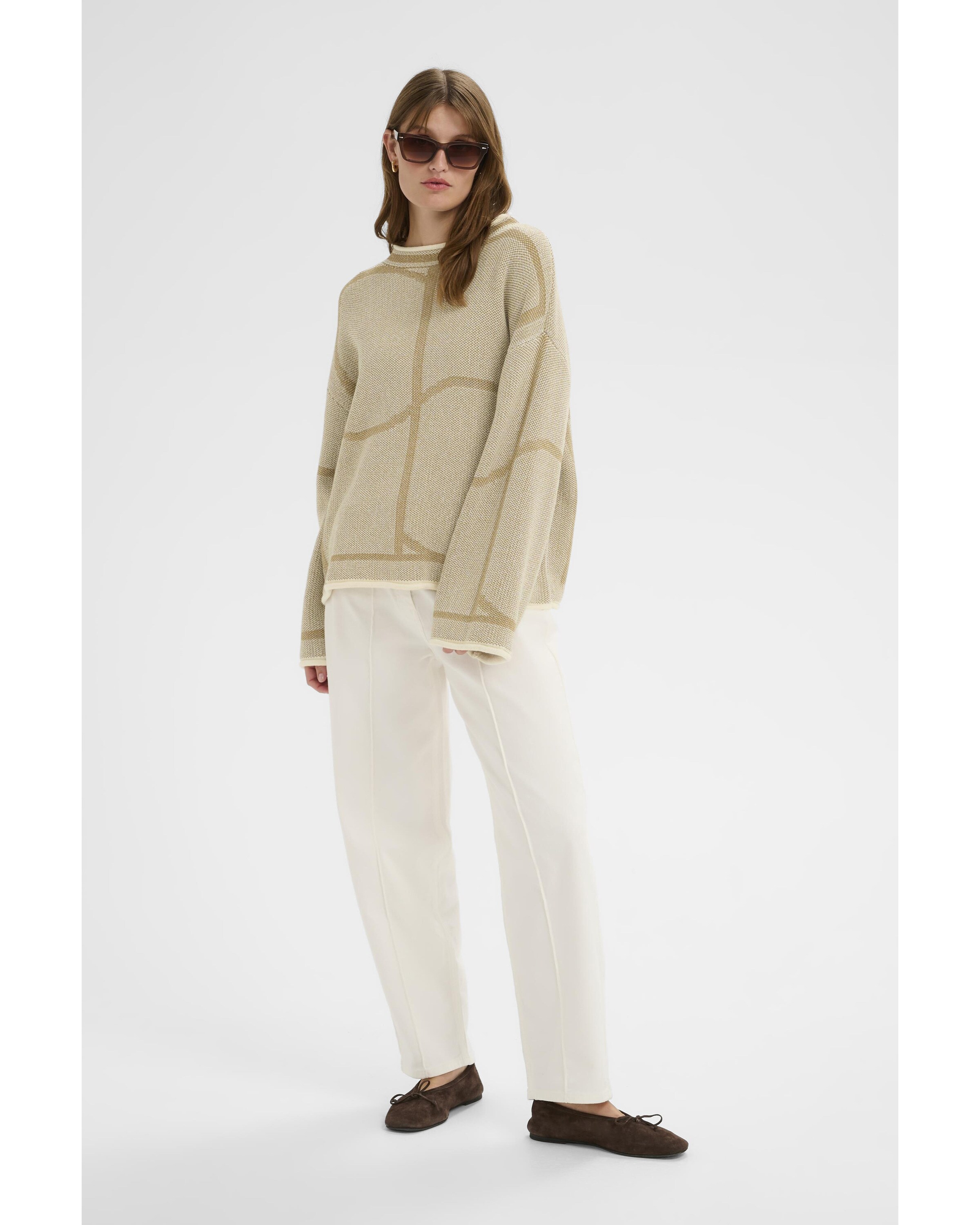 SOAKED IN LUXURY Pullover 'Rava' in Beige