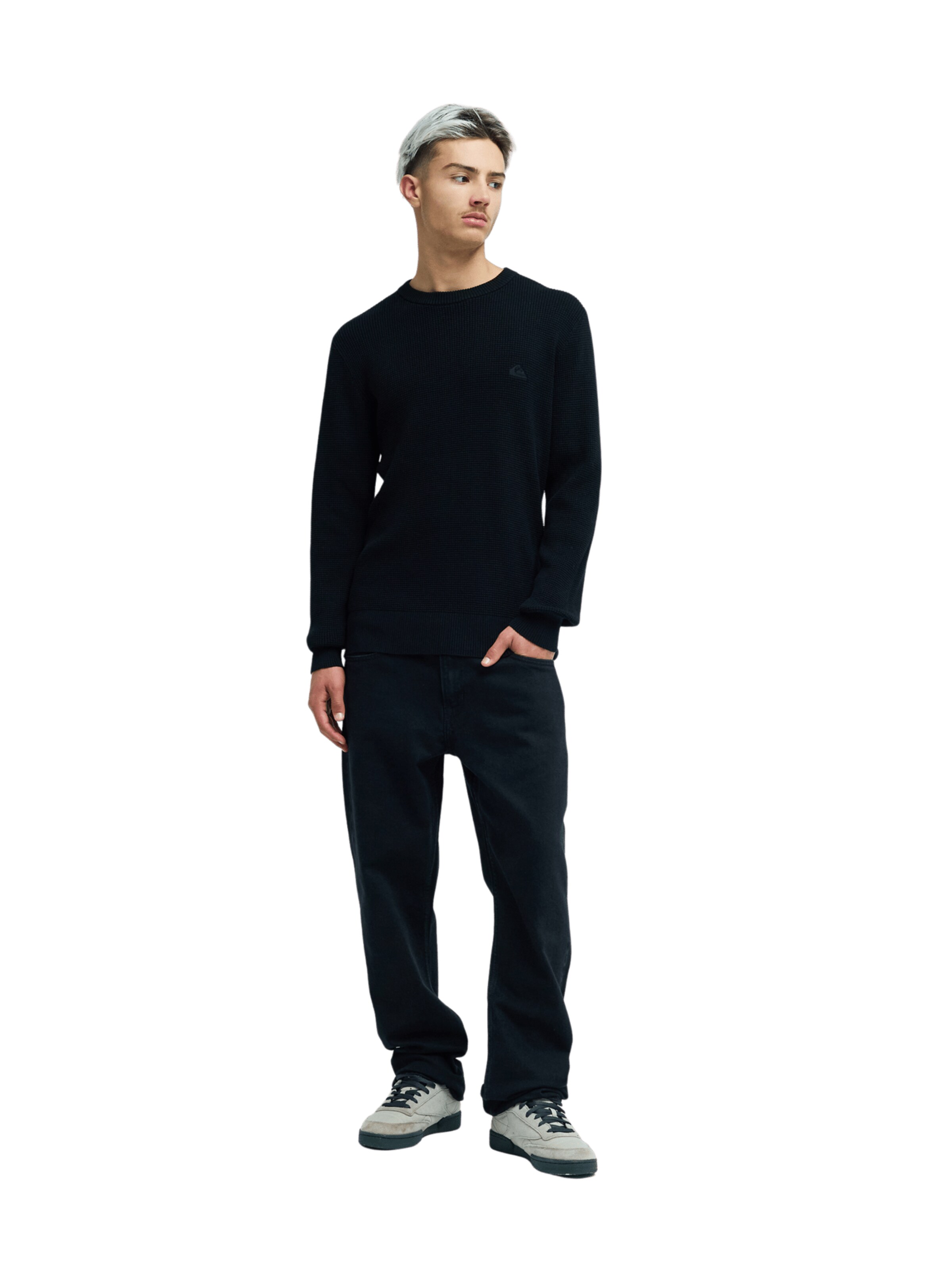 QUIKSILVER Sweatshirt 'Waffle' in Schwarz