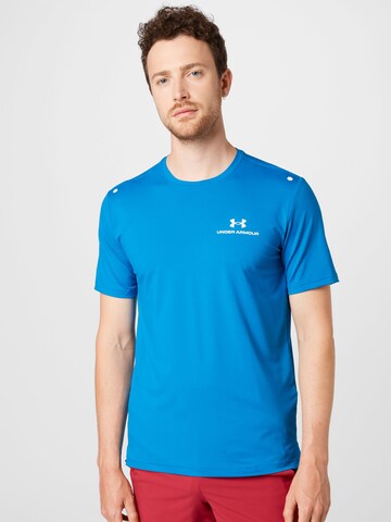 UNDER ARMOUR Performance shirt 'Rush Energy' in Blue: front