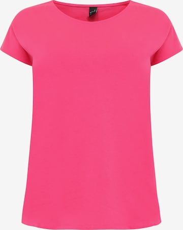 T-shirt ' COTTON ' Yoek en rose : devant