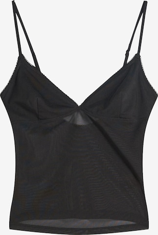 Bershka Top - Čierna: predná strana
