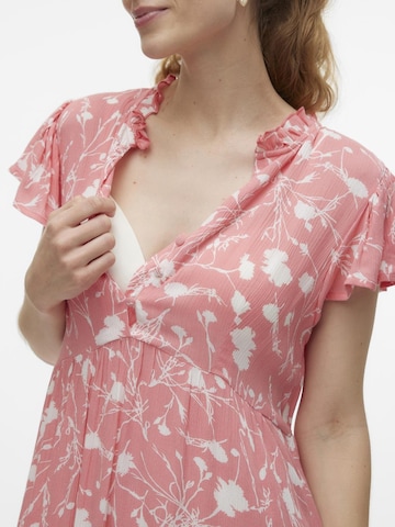Rochie tip bluză 'Deelia' de la MAMALICIOUS pe roz
