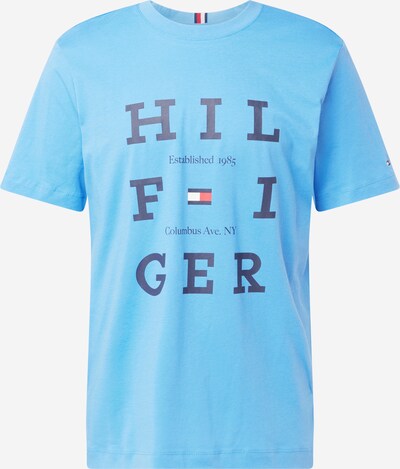 TOMMY HILFIGER Majica | marine / nebeško modra / svetlo rdeča / naravno bela barva, Prikaz izdelka