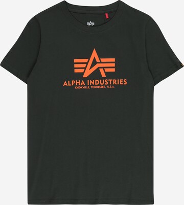 T-Shirt ALPHA INDUSTRIES en vert : devant