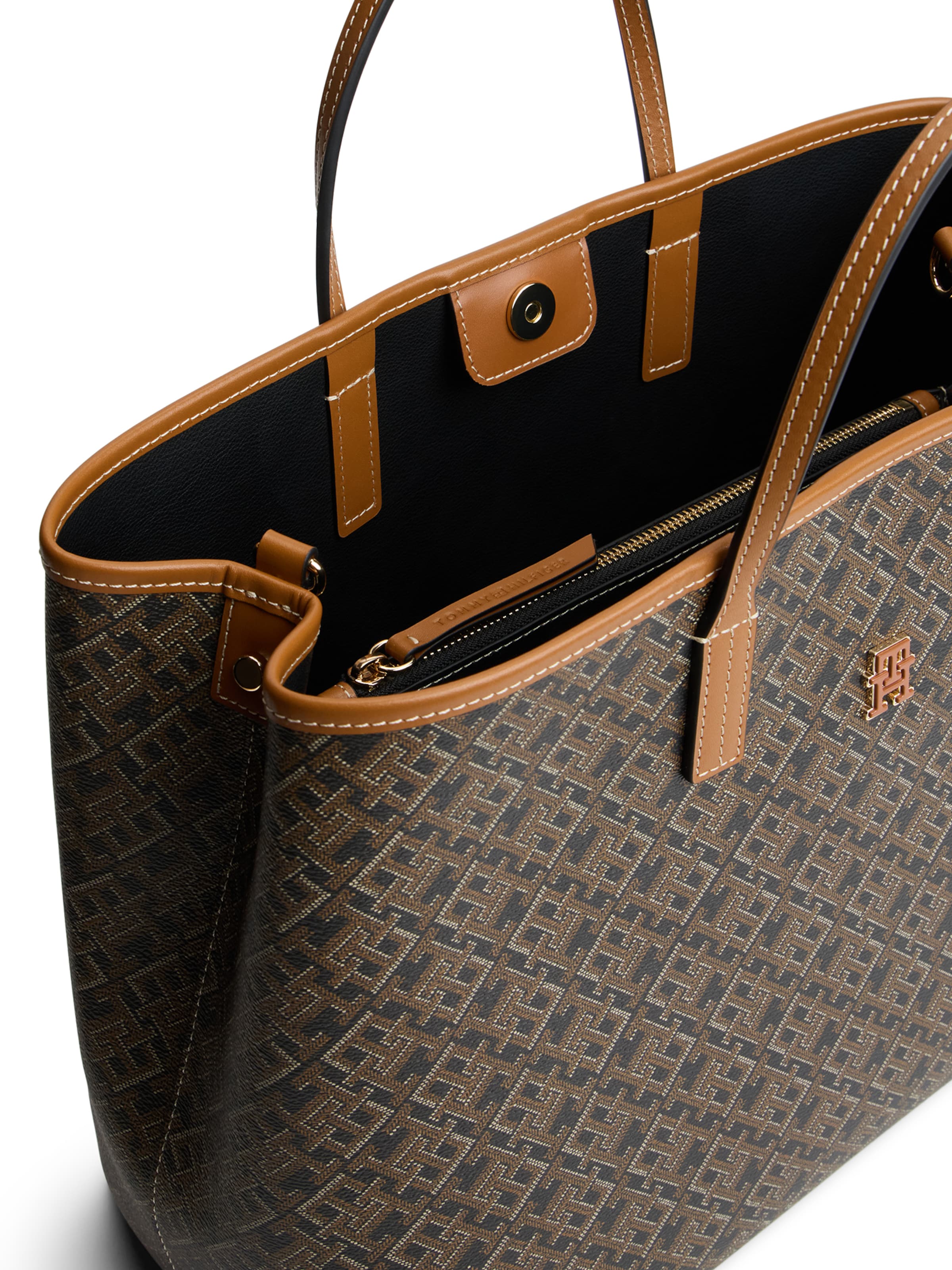 TOMMY HILFIGER Shopper in Schwarz