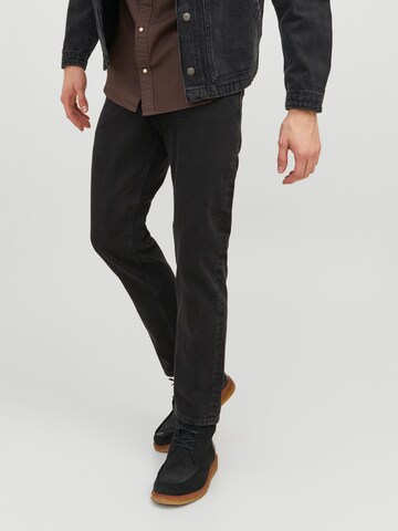 Regular Jeans 'Chris' de la JACK & JONES pe negru: față