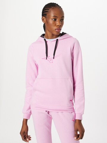 MIZUNO Sportief sweatshirt in Roze: voorkant