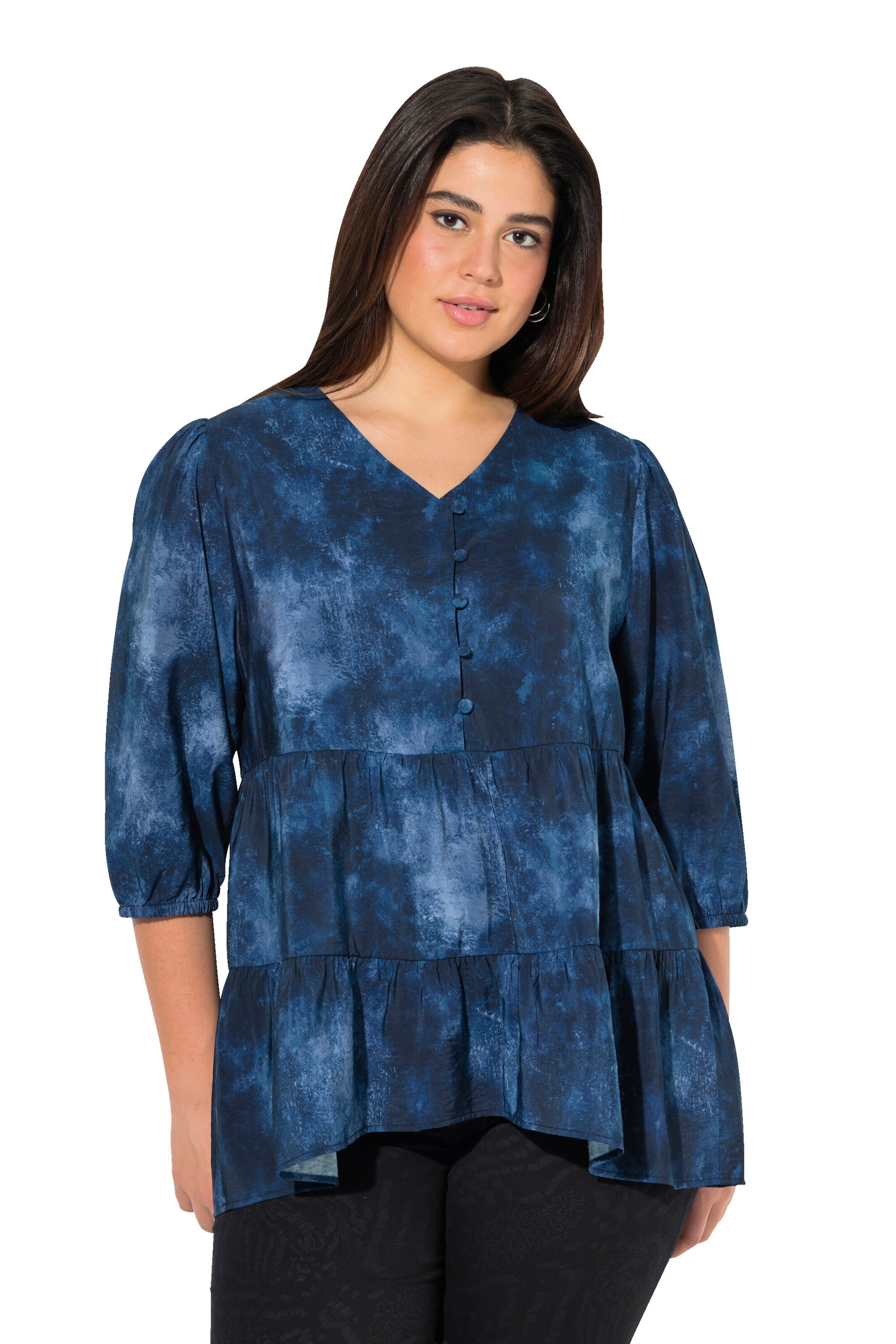 Ulla Popken Tuniek in Blauw: voorkant