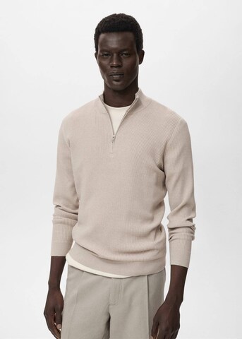 MANGO MAN Pullover 'Antiguap' in Beige: Vorderseite
