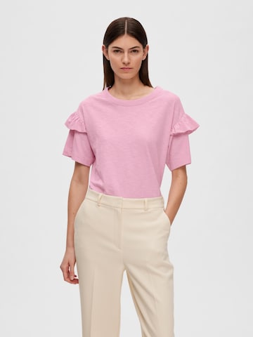 SELECTED FEMME T-Shirt 'Rylie' in Pink: predná strana
