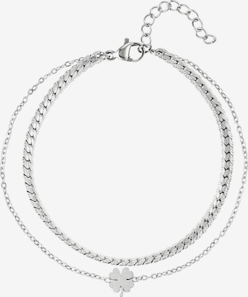 Cala Rose Armband 'LUCKY YOU' in Silber: Vorderseite