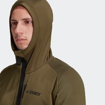 ADIDAS TERREX Athletic Fleece Jacket 'Tech Flooce' in Green