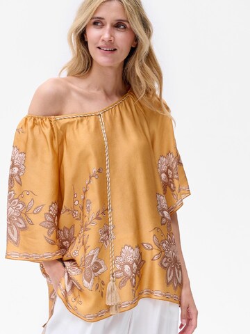 Blue Shadow Blouse in Yellow: front