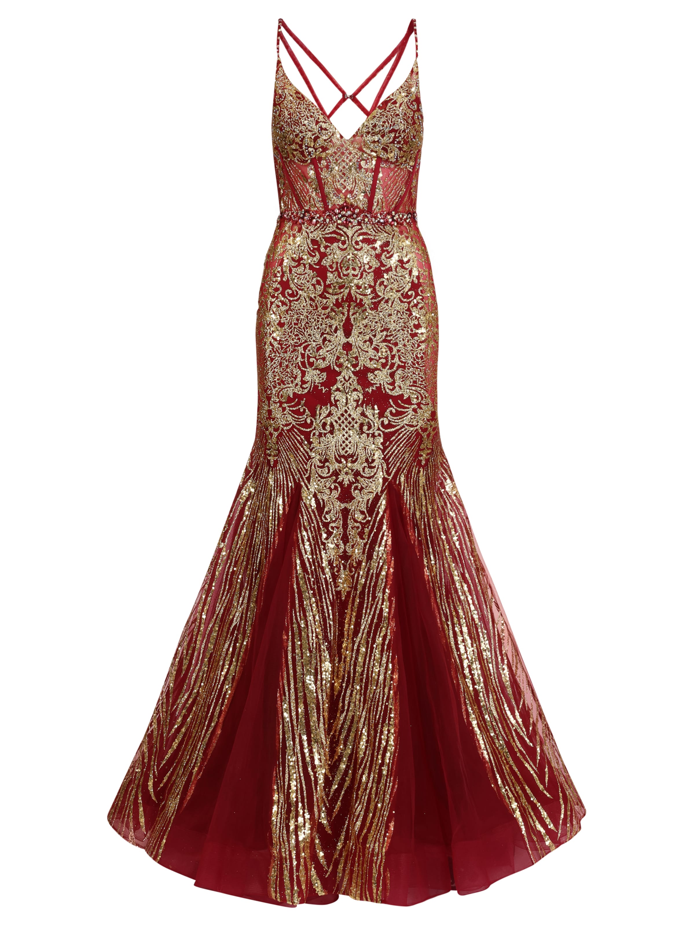 Kraimod Abendkleid in Rot: Vorderseite
