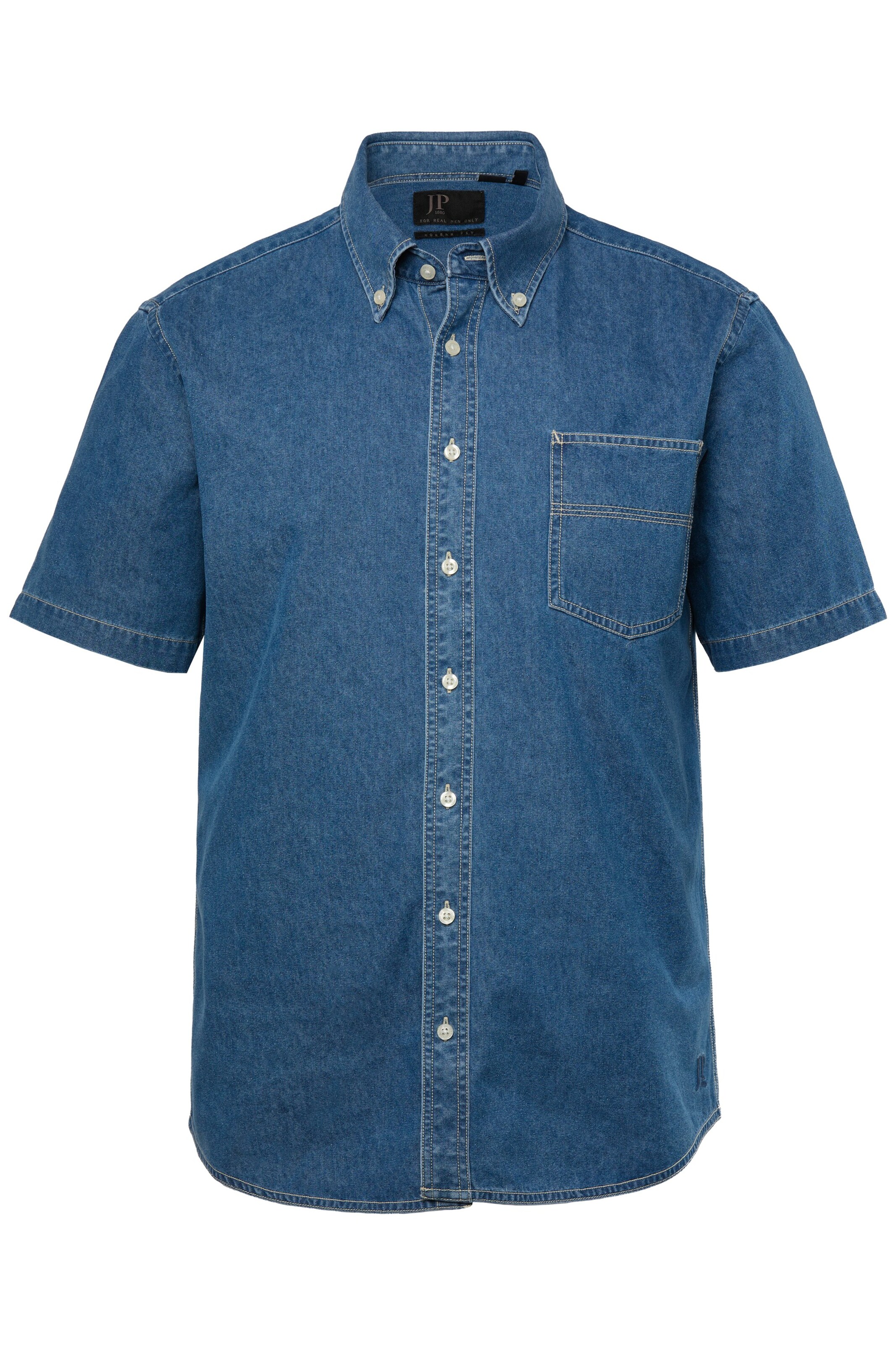 JP1880 Regular fit Overhemd in Blauw: voorkant