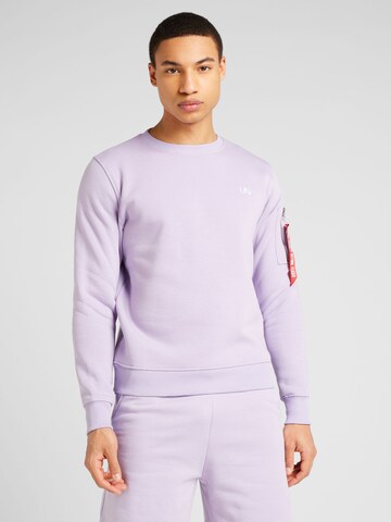 ALPHA INDUSTRIES Sweatshirt in Purple: front