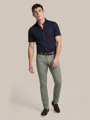 Suitable Slim fit Button Up Shirt in Blue