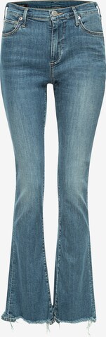 True Religion Flared Jeans in Blauw: voorkant