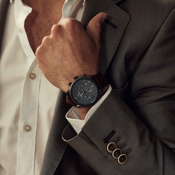 Mats Meier Analoog horloge in Bruin