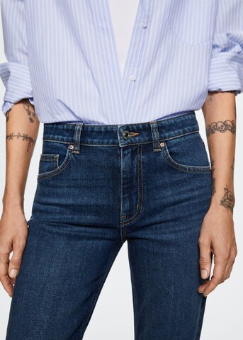 MANGO Wide Leg Jeans in Blau