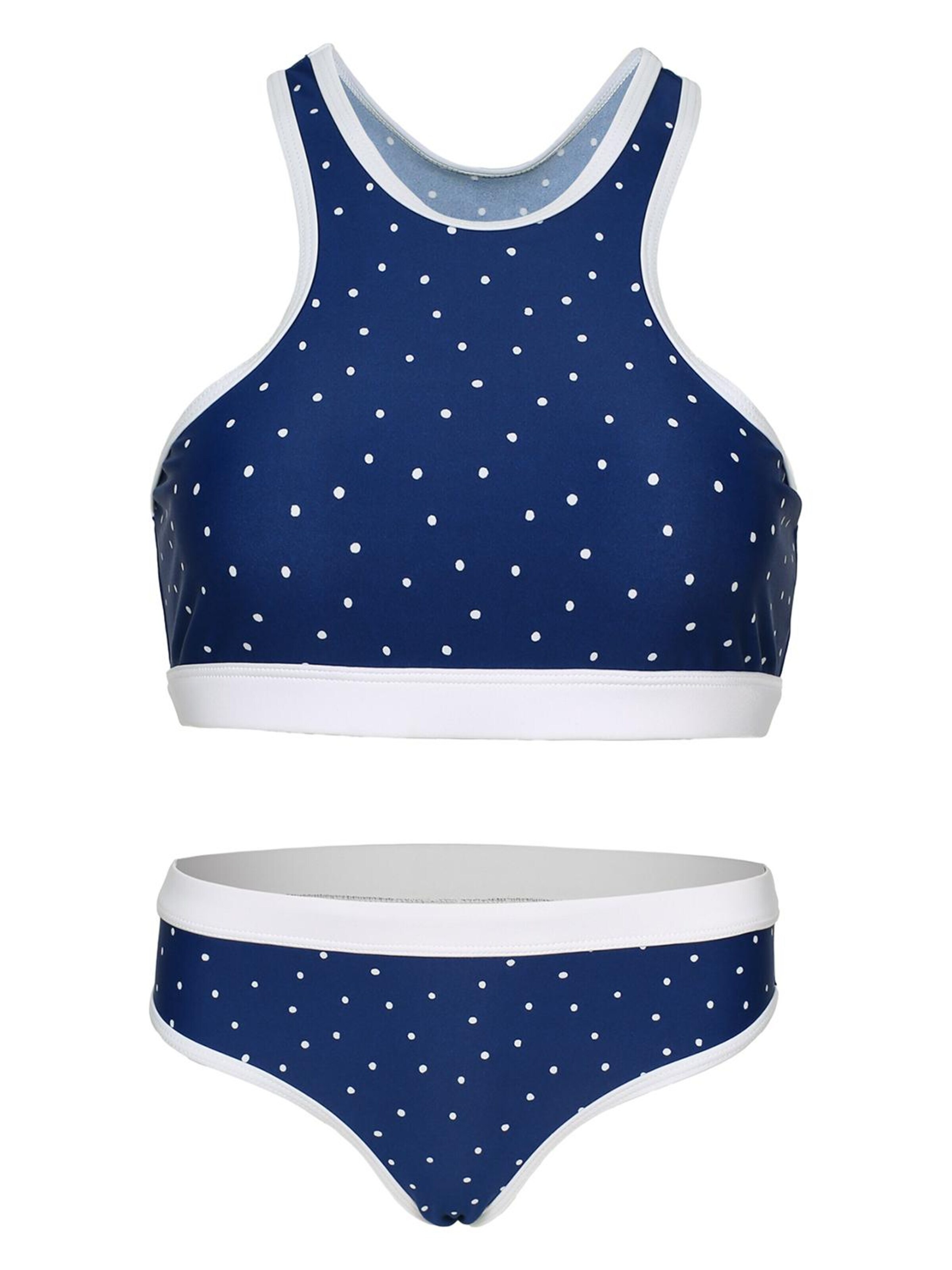 La V Bikini 'Basic' in Blauw: voorkant