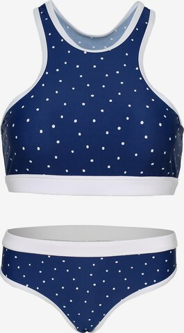 La V Bikini 'Basic' in Blauw: voorkant