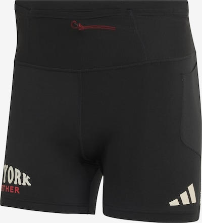 ADIDAS PERFORMANCE Urheiluhousut 'ADIZERO' koossa S värissä tummanpunainen / musta / valkoinen, Tuotenäkymä
