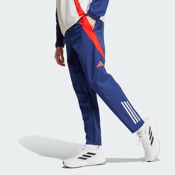ADIDAS PERFORMANCE Tapered Sports trousers 'Olympique Lyonnais Tiro 24' in Blue: front
