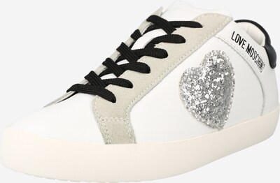 Sneaker bassa Love Moschino di colore grigio / nero / argento / bianco, Visualizzazione prodotti