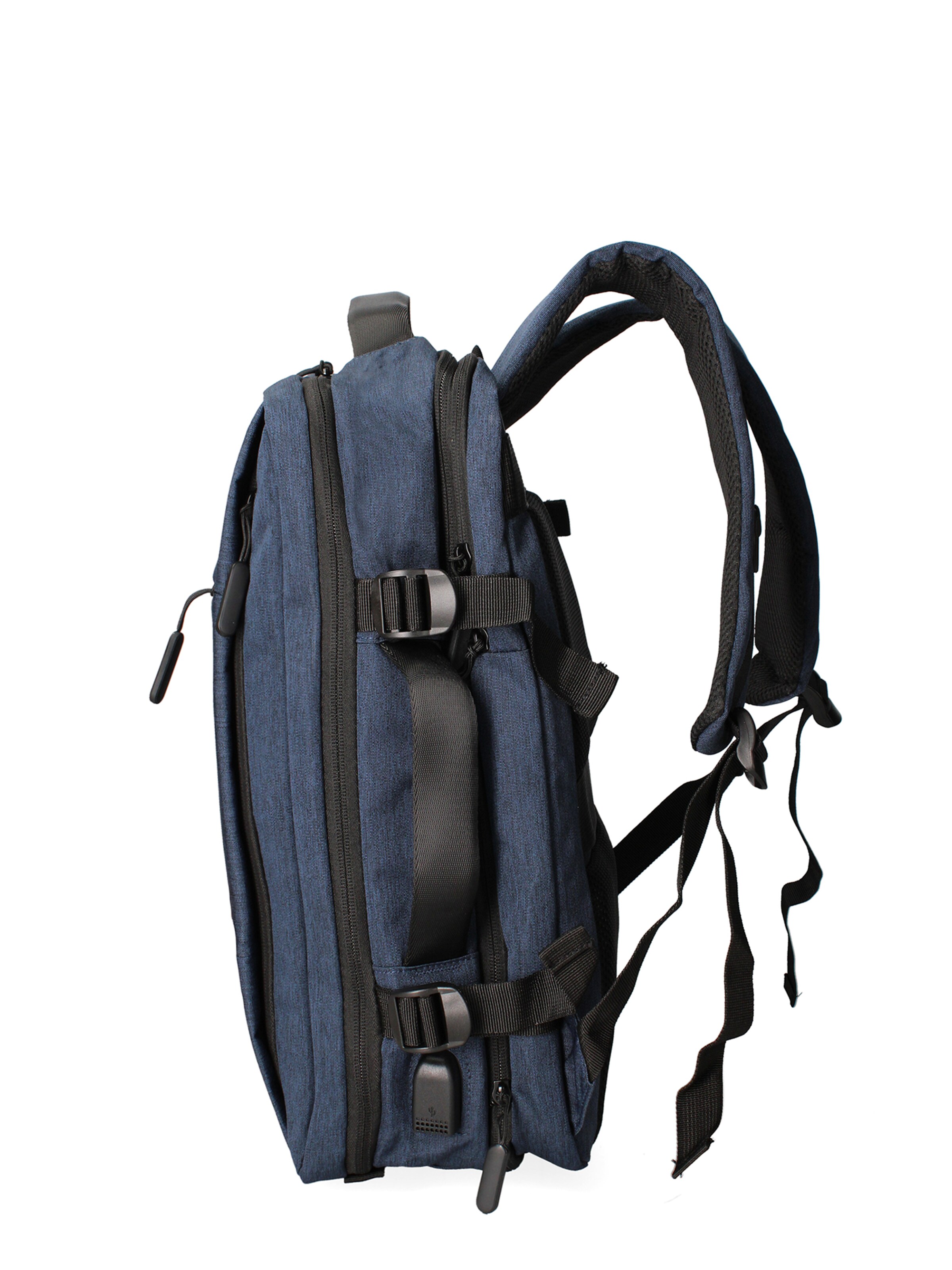 Zaino 'Zaino Unisex Nylon 100% con Zip e Tasche Multifunzionali - 30x42x16 cm' di B. Cavalli in blu